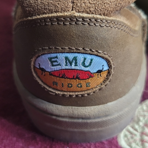 Emu Ridge Brown Boots Size 7 Australian Suede Wool Lining Mid Calf - Picture 9 of 11